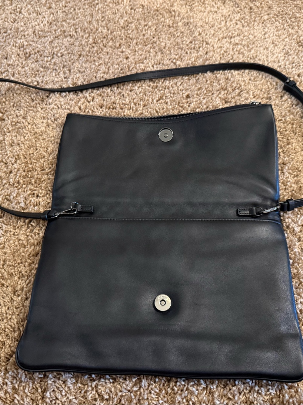 MCM Black Studded Foldover Clutch - Picture 11 of 12